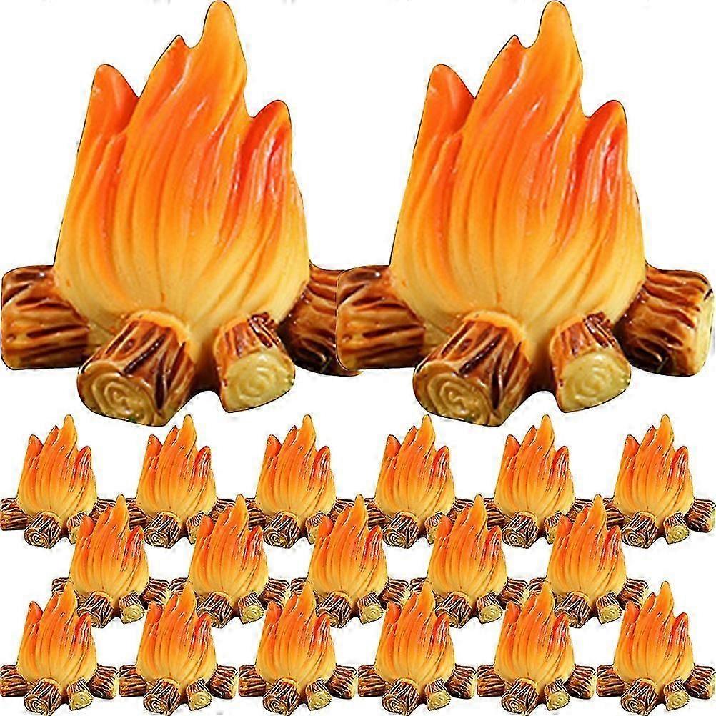 24pcs Mini Campfire Decoration DIY Tiny Campfire Ornament Micro Landscaping Bonfire