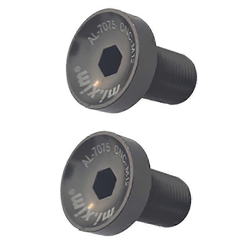 Mi.Xim 2Pcs Bicycle Bottom Bracket M12 Crankset Screw Black