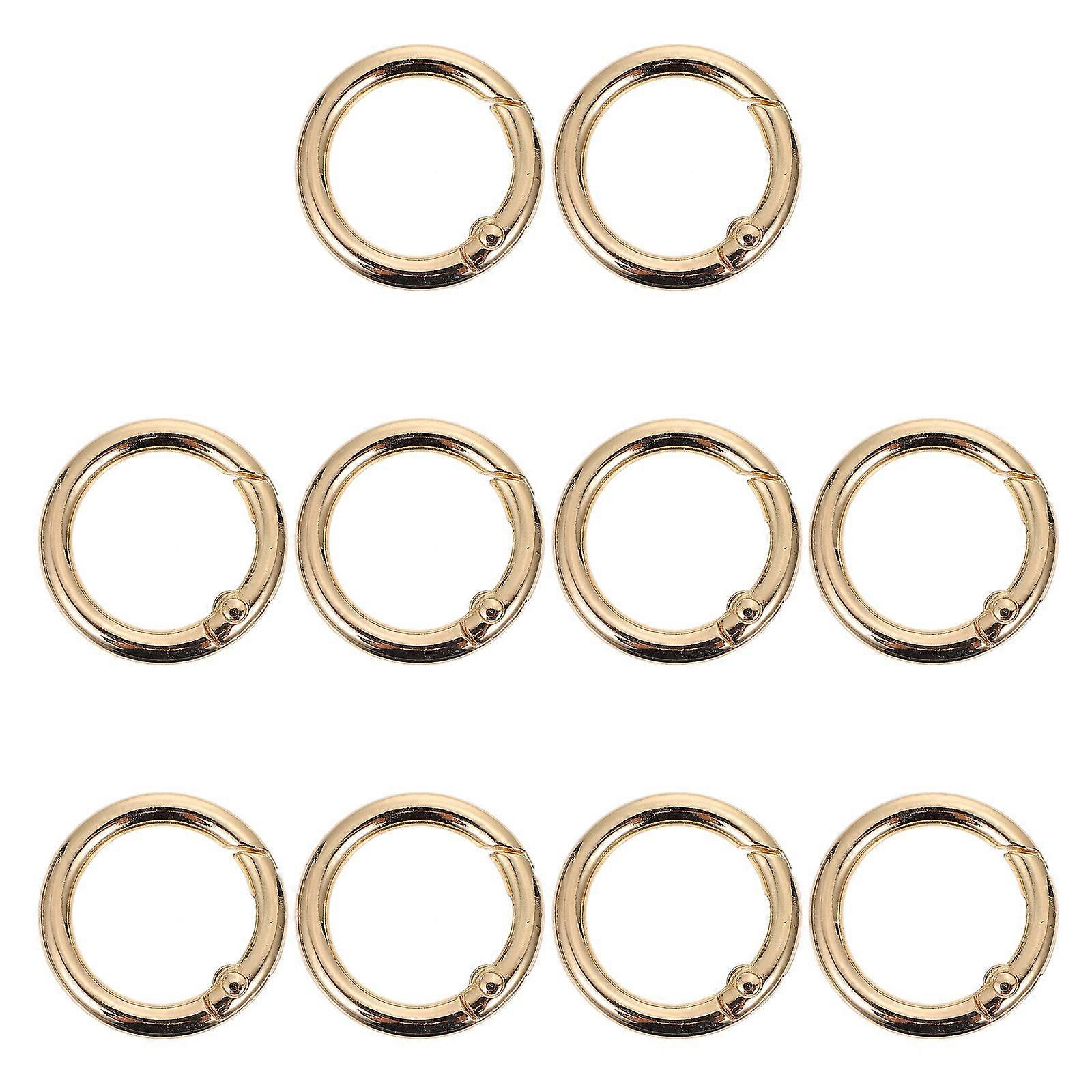 10Pcs Spring O-Ring Buckles Round Spring Snap Hooks Useful Leather Bag Buckles