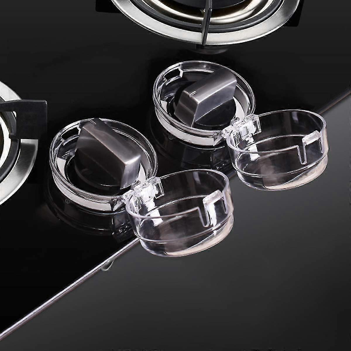 8个儿童安全炉灶旋钮盖，儿童通用设计炉灶旋钮帽保护