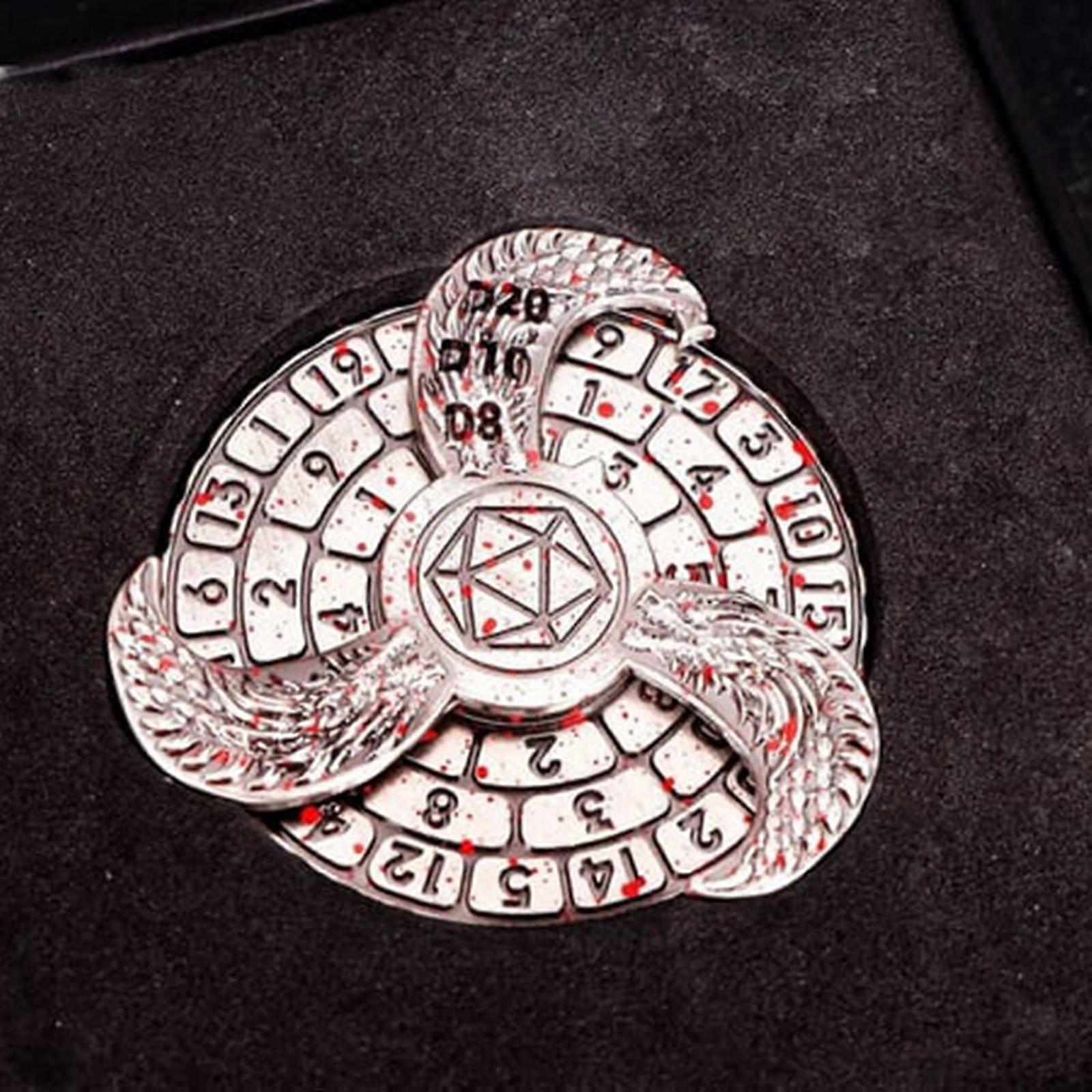 Metal 7-in-1 Fingertip Gyro D&D Dice For Dungeons & Dragons Spinner Dice--Khaki