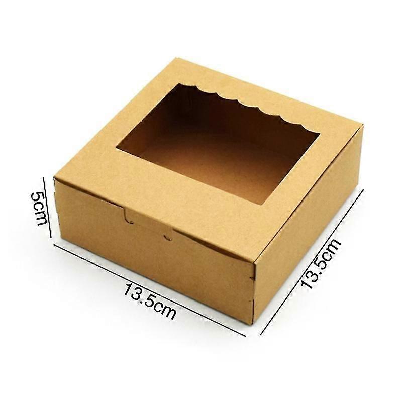 Naturally Kraft Bakery Pie Box With Pvc Window Large Cookie Box