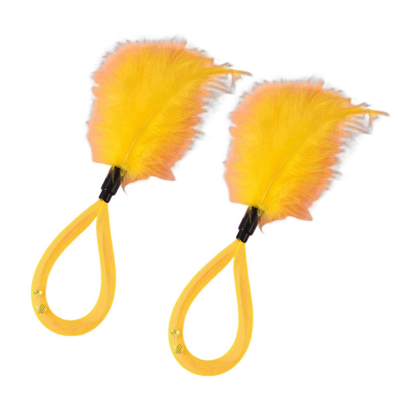 2Pcs Feather Cat Toys with Bells Interactive Spring Teaser Wand for Kittens Cats Interactive Cat Hunting Instinct Play Toy Colorful Pet Supplies