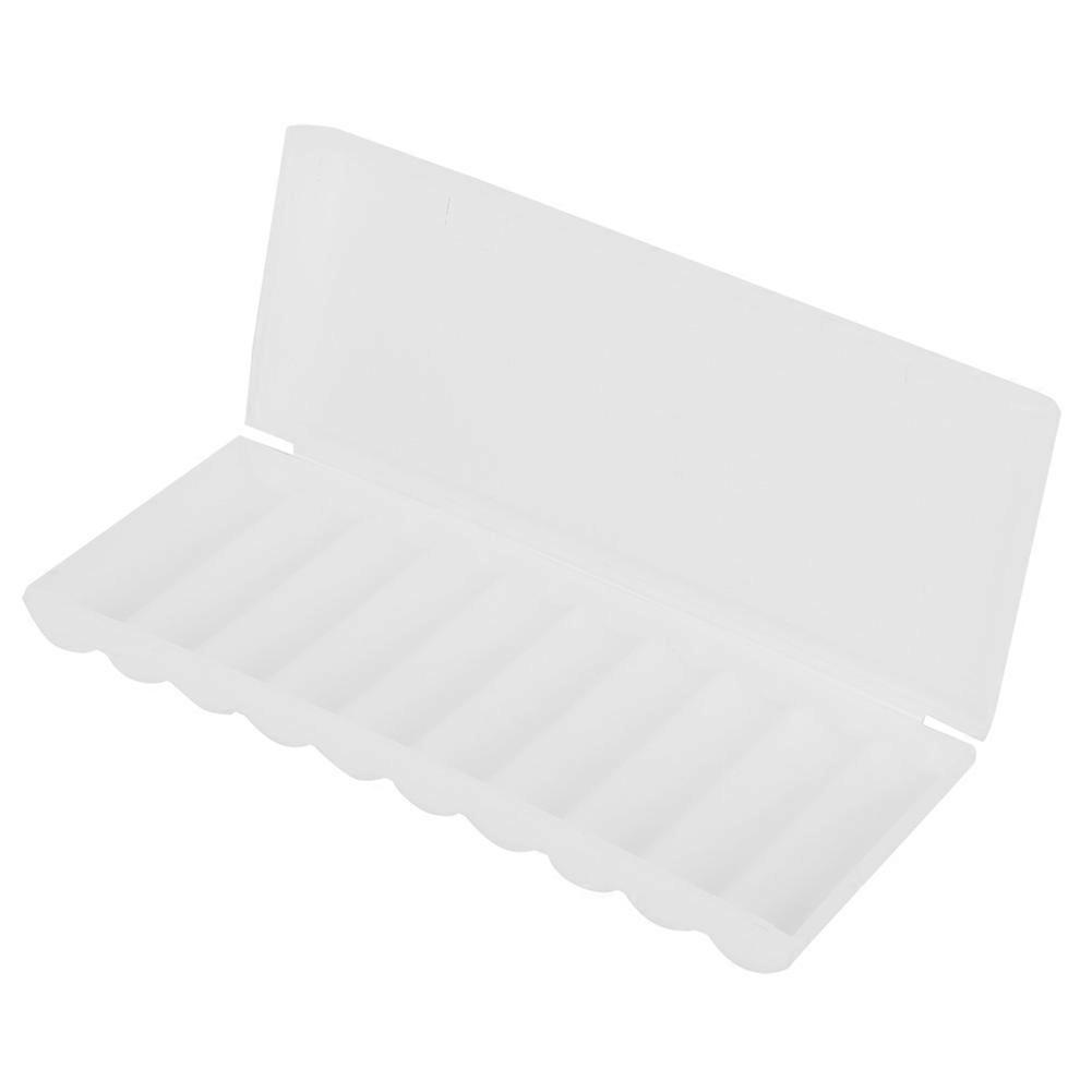 2PCs 18650 Battery Holder Plastic Organizer Container White Lightweight Transparent Practical