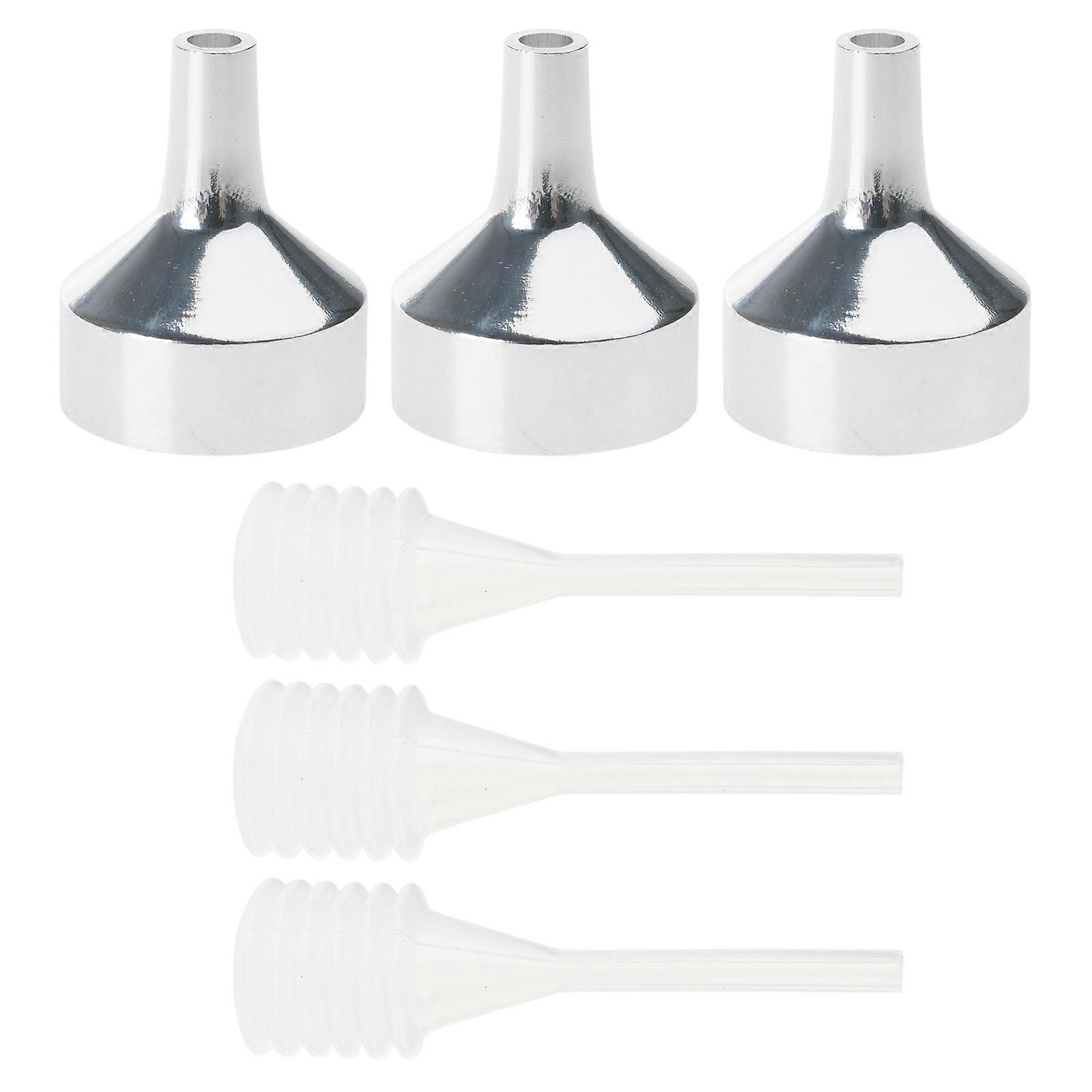 3 Pcs Perfume Funnel Small Funnel Metal Funnel Liquid Transfer Funnel for Lab Bottle Filling Liquid Essential Oils Multicolor