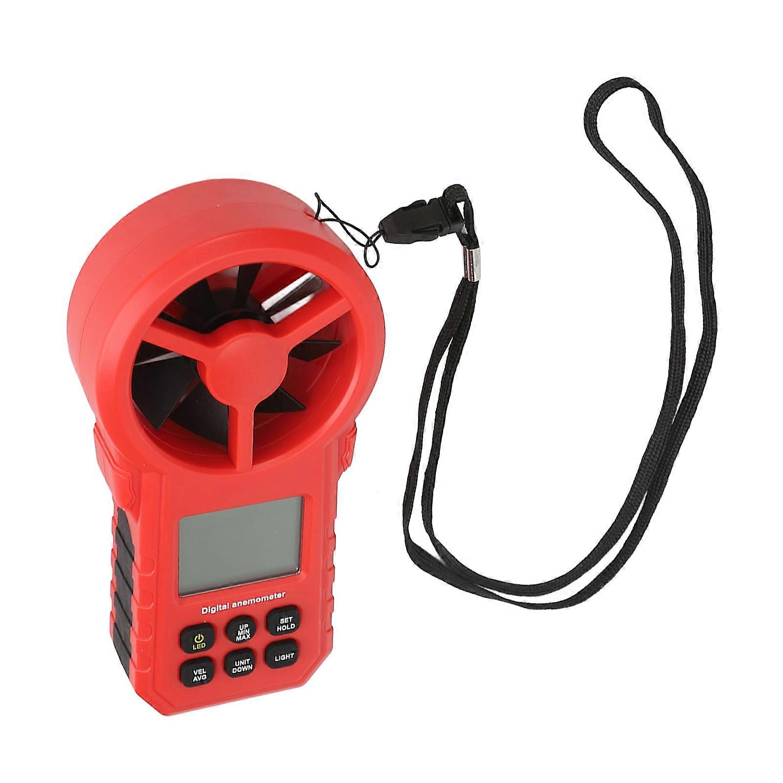 Digital Temperature Wind Speed Meter High Accuracy 5 Units Handheld Anemometer Thermometer