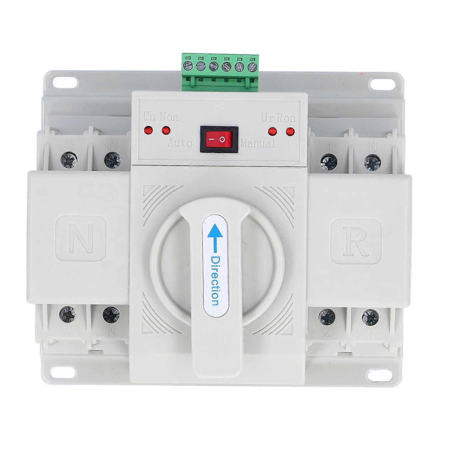 Automatic Transfer Switch 2P ATS CB Grade Dual Power Electrical Selector Switch 230V
