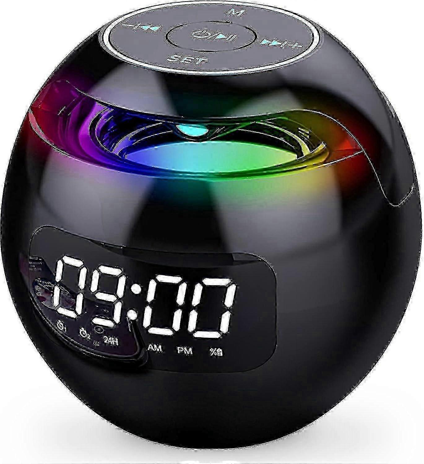 Alarm Clock For Bedrooms, Digital Alarm Clock Radios With Bluetooth Speaker, Dual Alarms, Led Light, 12/24h Usb Charging Port Clock Heavy Sleeper For