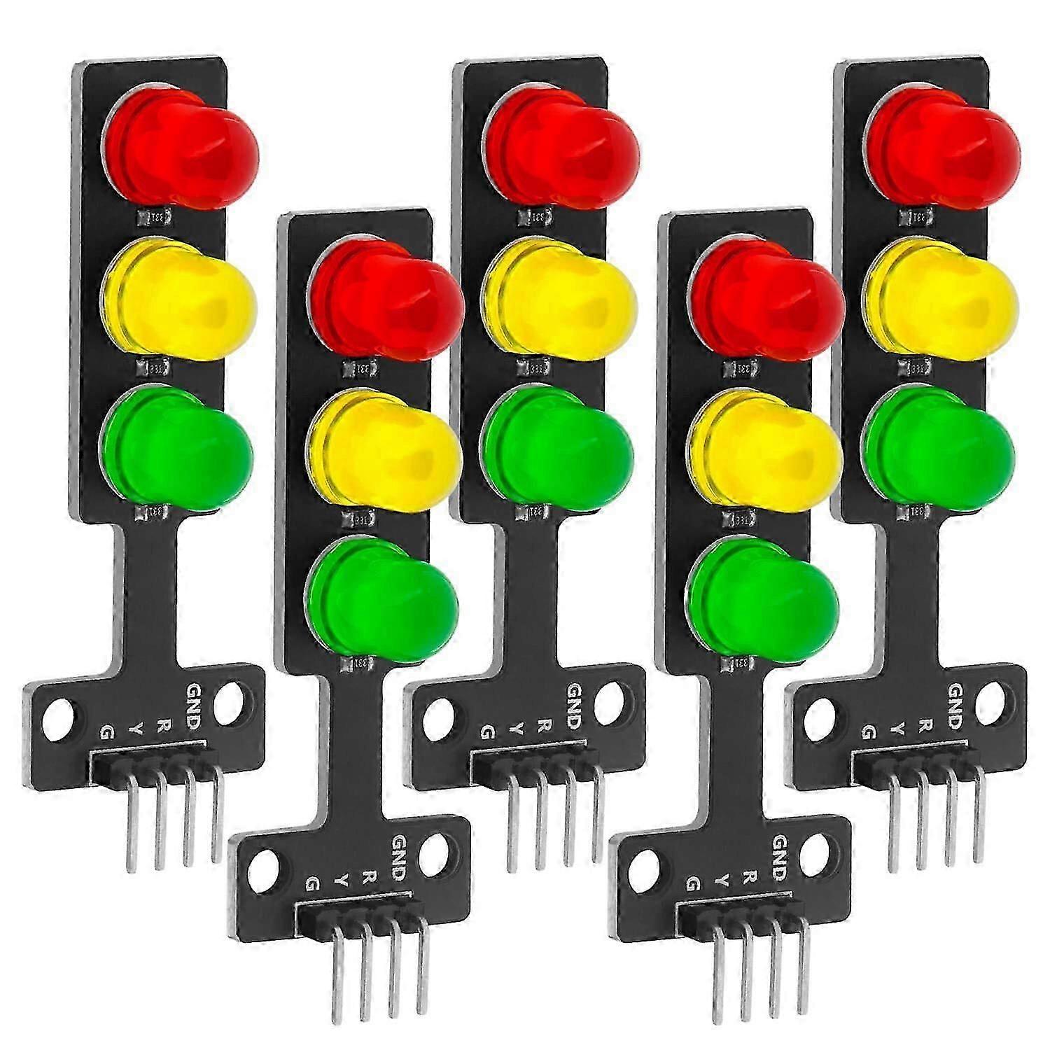 5x LED Traffic Light Module Creative DIY Mini Traffic Light 33-5V Compatible with for Arduino