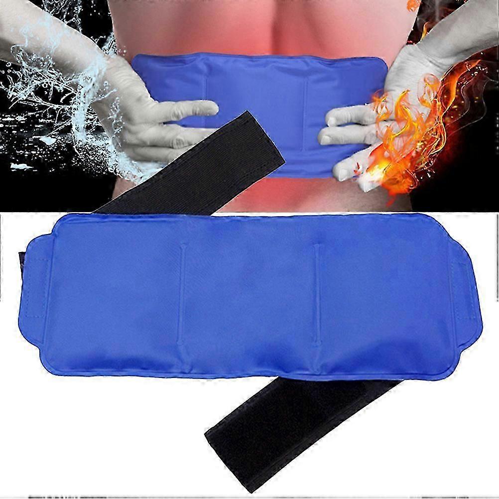 Reusable Gel Ice Pack for Injuries, Natural Pain Relief Flexible Ice Pack, Soft Fabric Wrap with Hands-Free Design for Knee, Shoulder, Elbow, Back