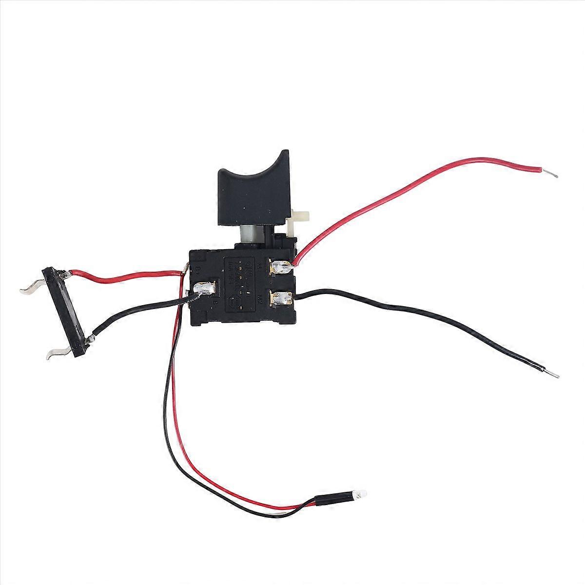 DC 7.2 V - 24 V 16A Electric Drill Control Switch Cordless Trigger Switch with Small Light for Power