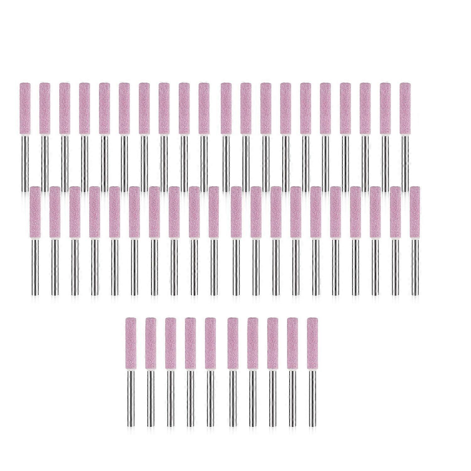 50 Pieces Burr Grinding Stone File,Polishing Grinding Tool Grinding Bits for Chainsaw Sharpener, 3/1