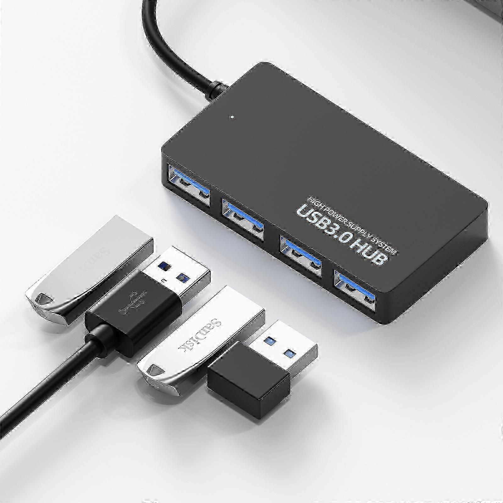 Ultra-Thin USB 3.0 Hub with Multiple Ports: Fast Transfer Speeds for PC, Mac, Laptop & Desktop 2025