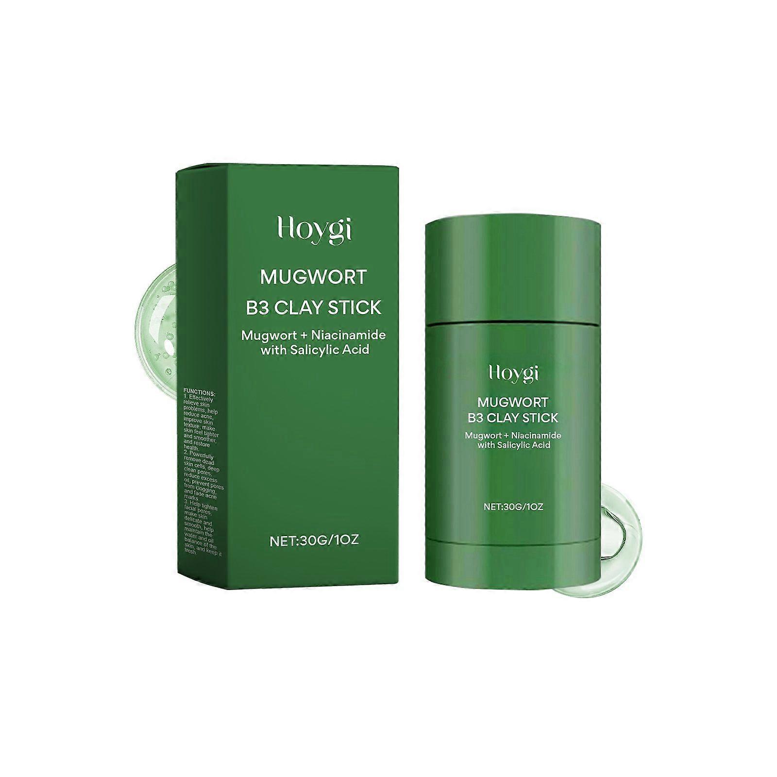 Hoygi Argy Wormwood Clay Mask Stick Deep Cleansing Pores Brightening Skin Color Firming Tender Smooth Delicate Refreshing Mask Stick