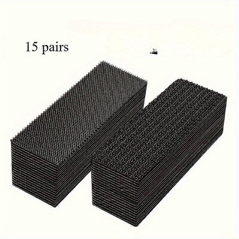 15Pairs of Rectangular Fixed Stickers, Carpet Fixing, Office Rectangular Carpet Sofa Fixing Stickers, Double-sided High-Adhesion Carpet Mat 