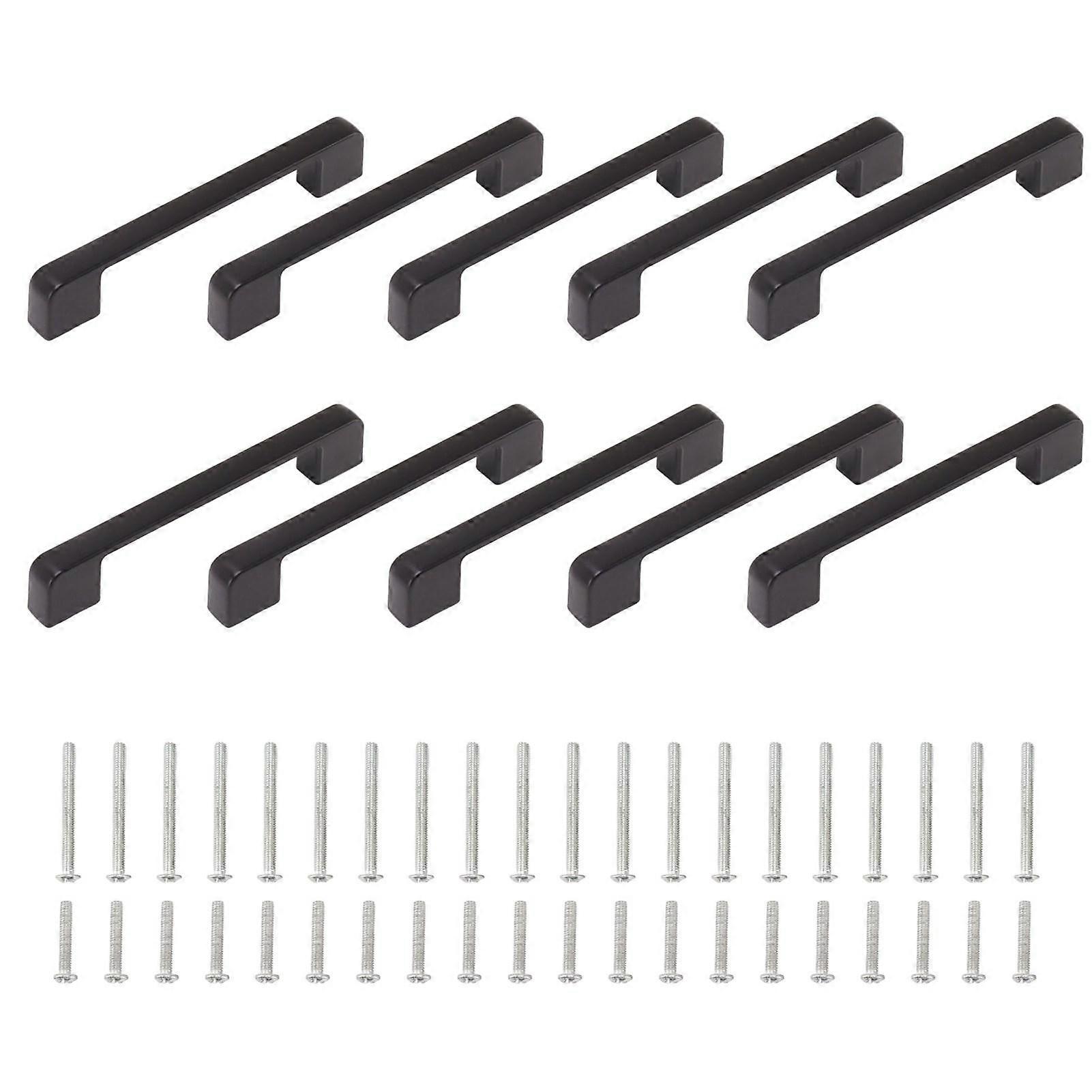10PCS Cabinet Drawer Handles Pulls Aluminum Alloy Drawer Push Pull Handles for Kitchen Drawer