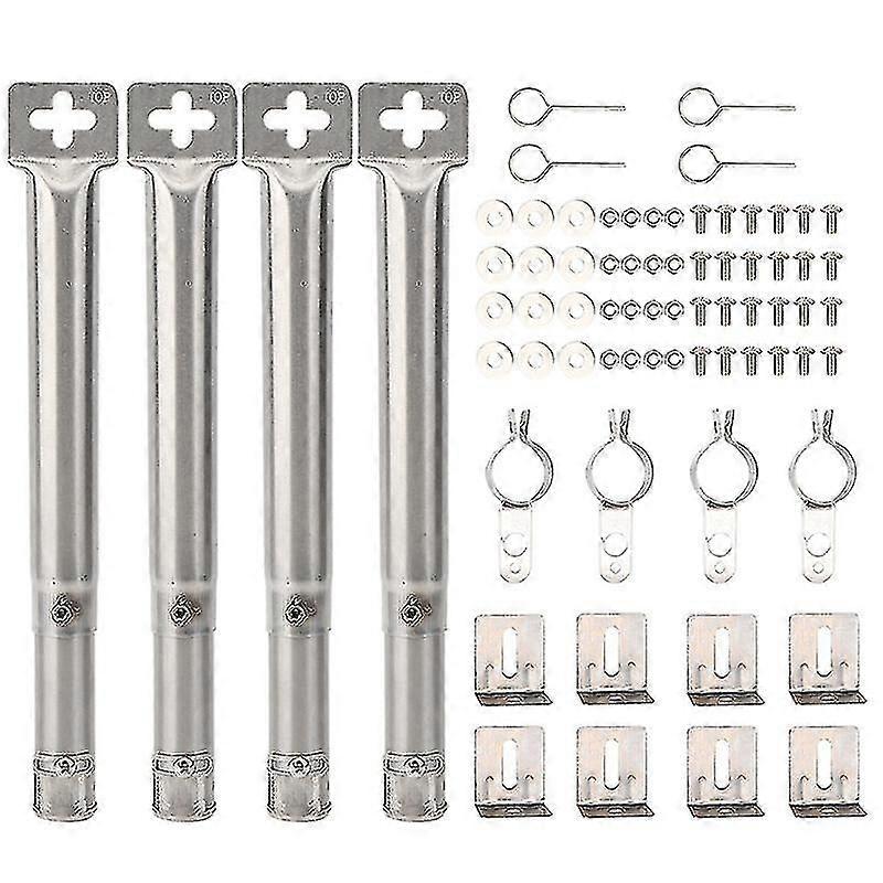 4 قطع عالمي قابل للتعديل الفولاذ المقاوم للصدأ شواء الغاز شواء استبدال أنبوب مستقيم أنبوب الموقد باربي