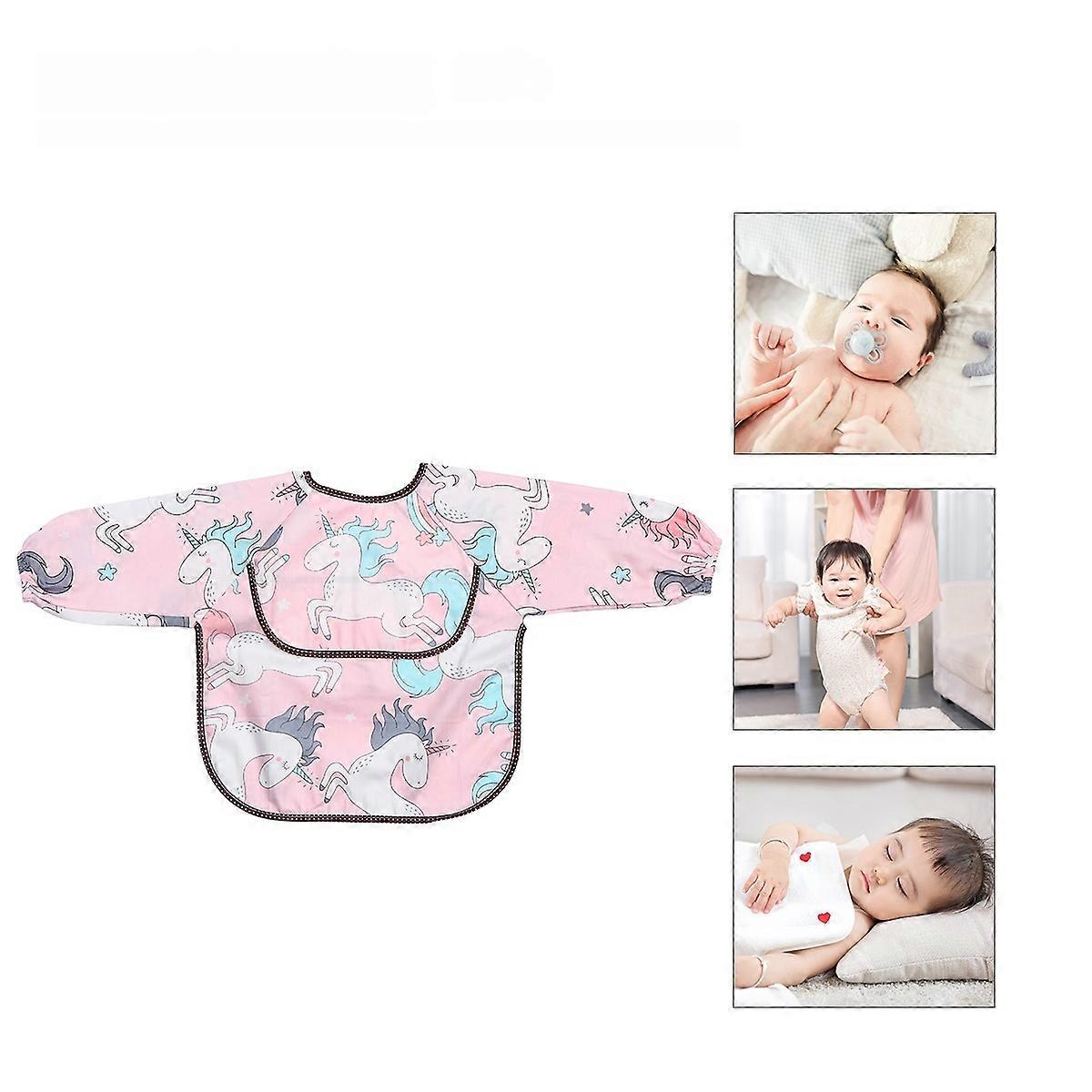 Feeder Bib Baby Safe Cotton Waterproof Cartoon Pattern 2Pcs