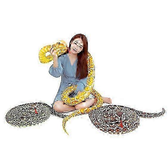 Snake Plush Toy Giant Simulation Snake Stuffed Doll Simulation Cobra and Python