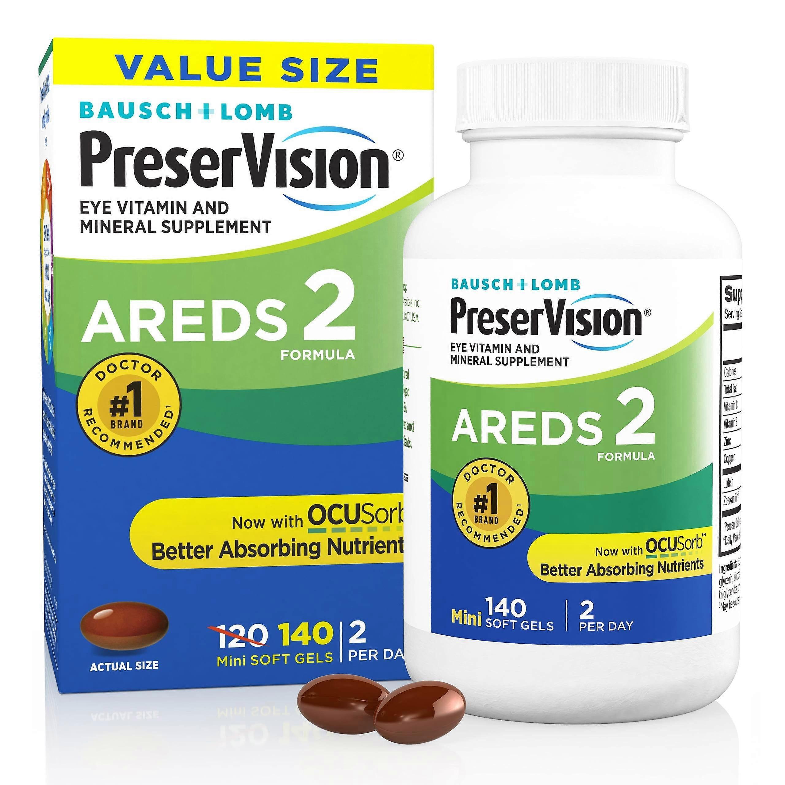 Preservision Areds 2 Formula + Multivitamin Soft Gels, 140 Ea