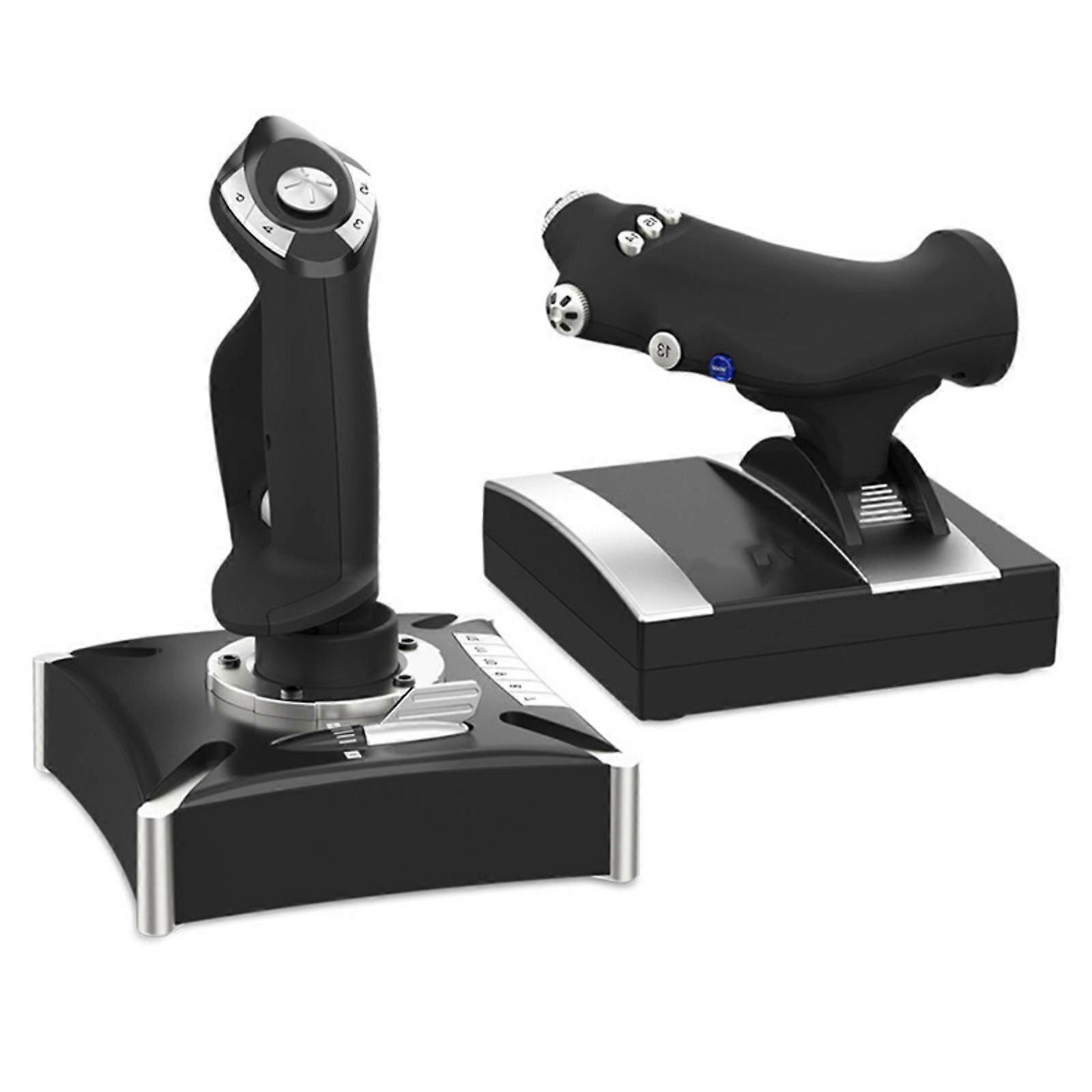 Customizable Flight Simulators Joystick with Vibration Feedback Not Slip Grip 360 Degree Rotation for PXN 2119 Multicolor