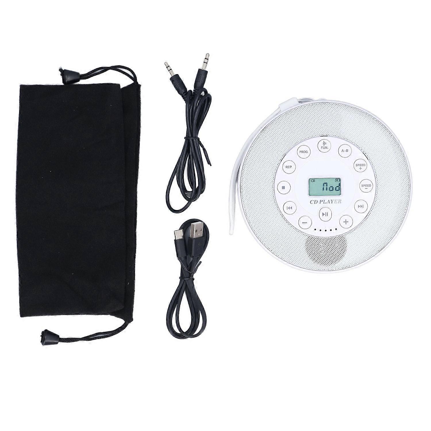 Portable CD Player Bluetooth with Speaker Anti Skip CD Player for Car MP3 Compatibility Support Reco