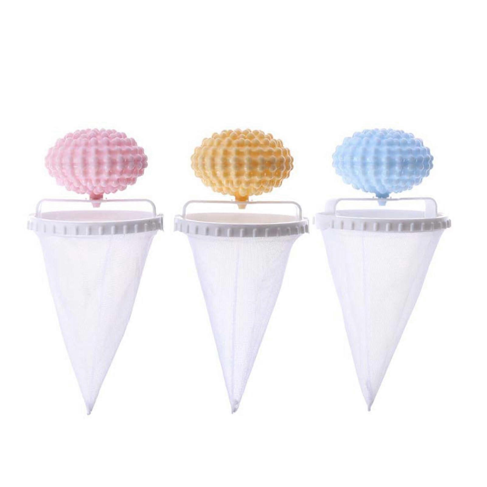 Net Bag with Conical Filter for Washing Fruits and Vegetables, Floating Squeezable Design