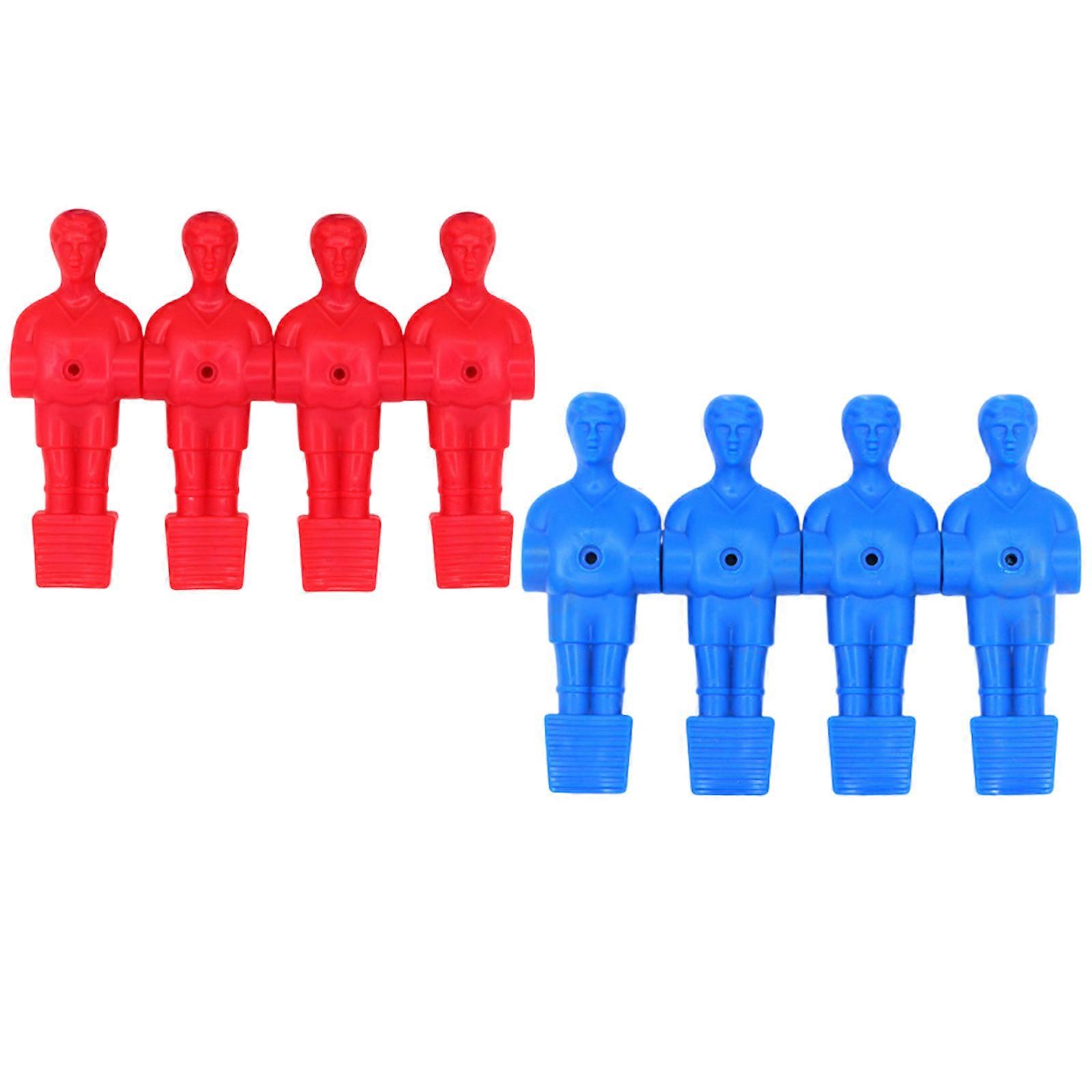 Pack of 8 Foosball Table Men Foosball Man Statues for Home and Club Use, Table Soccer Player Figures Replacement Set Multicolor