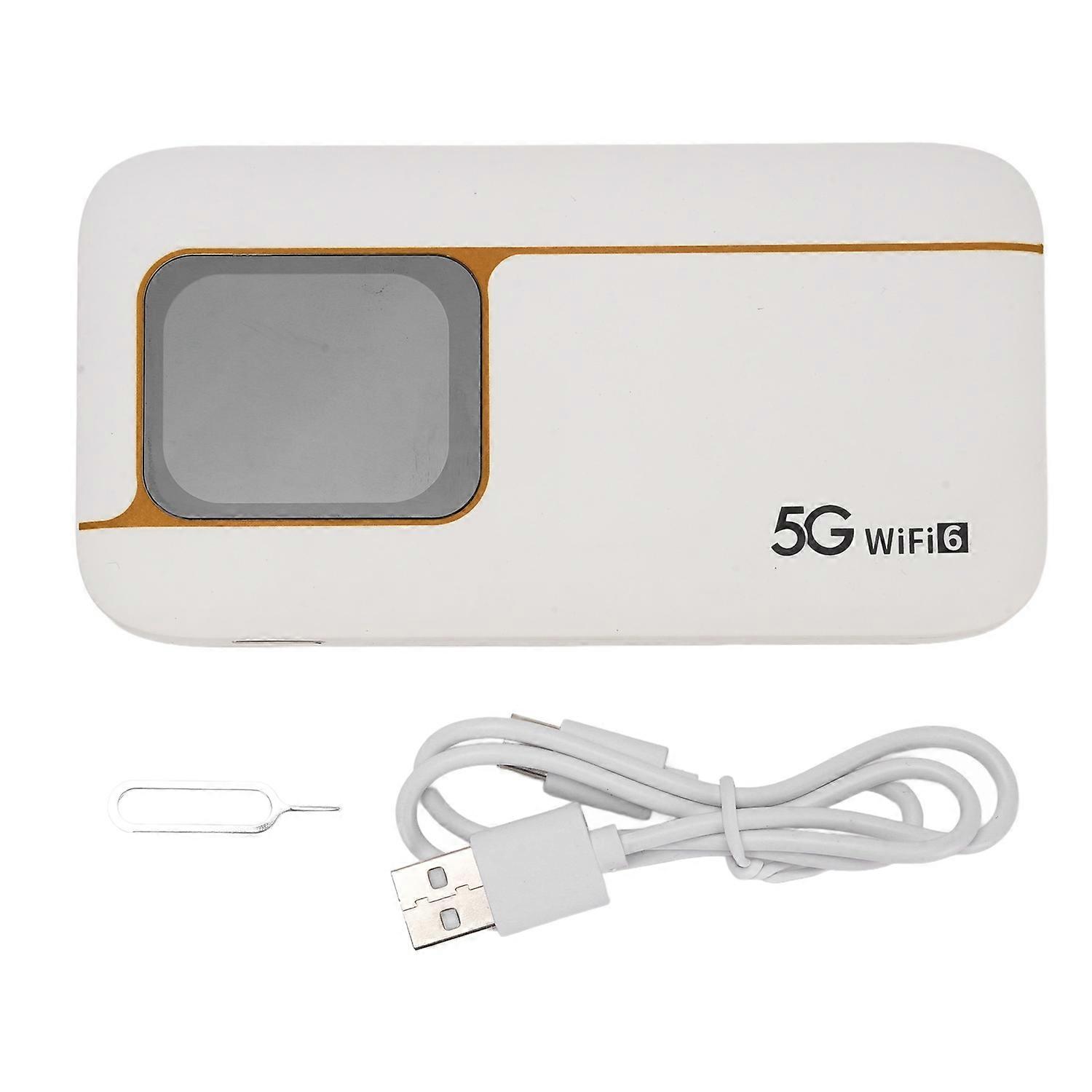 5G Mobile Hotspot WiFi 6 2.01 Inch Touch Screen 7100mAh Portable Mobile Router with Sim Card Slot Su