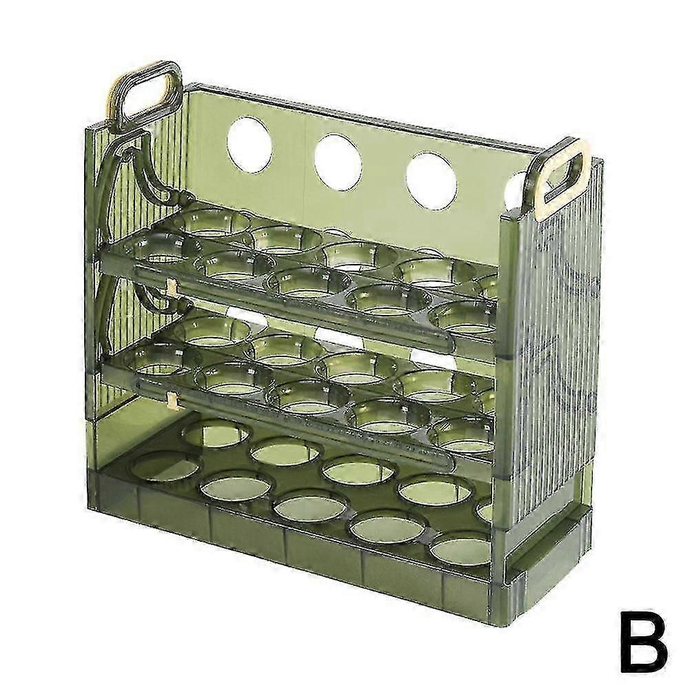 Flippable Egg Fridge Organizer 20/30 Capacity Clear Egg Storage Refrigerator