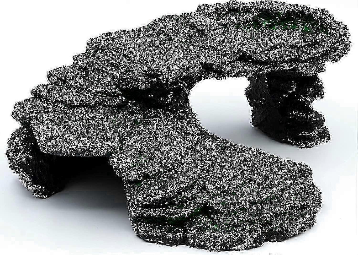 Reptile ramp ladder platform hidden cave large rock realistic decorative ornaments