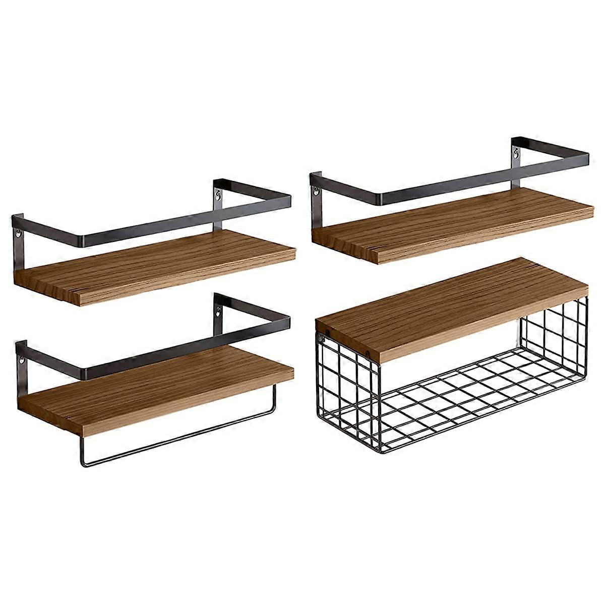 4pcs Floating Shelf, Bathroom Organizers and Storage,Book Shelf,Room,Home ,Classroom Decor