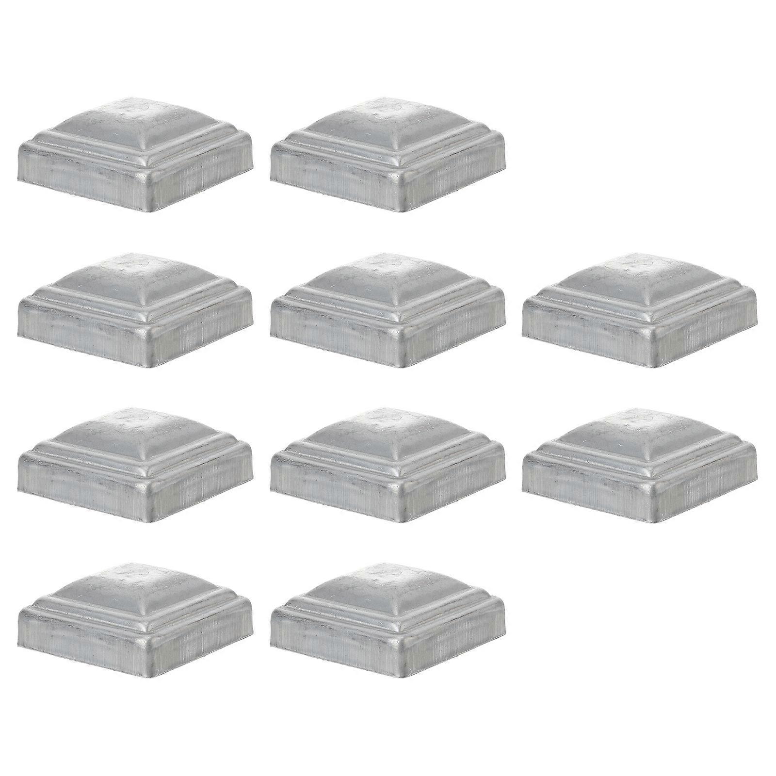 10pcs Fence Post Fence Posts Iron Cover Post Galvanized Covers