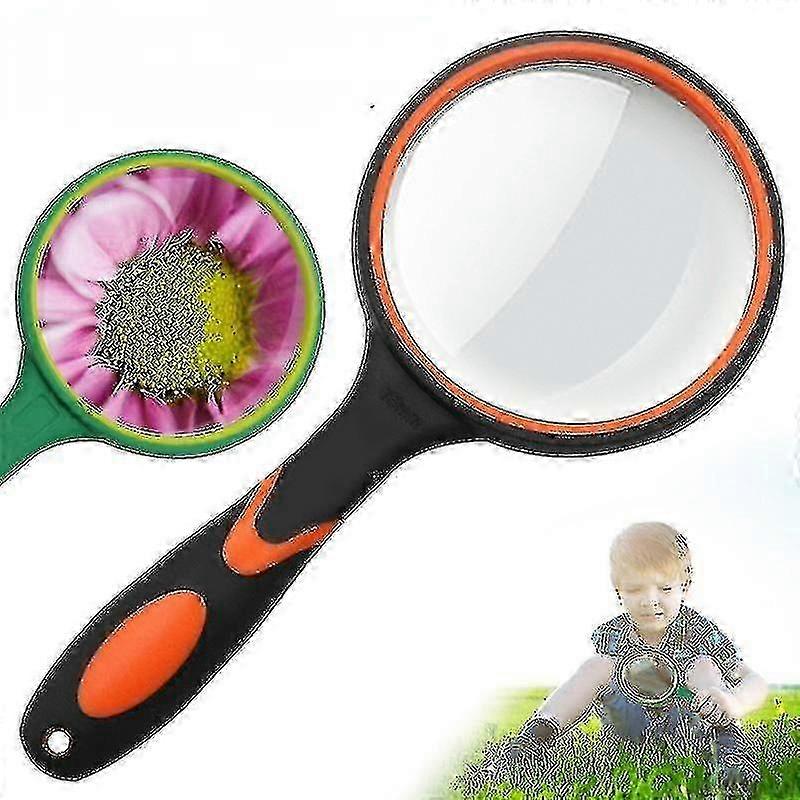 Kids Science Magnifying Glass - Sturdy Non-Slip Handheld Tool for Detailed Viewing