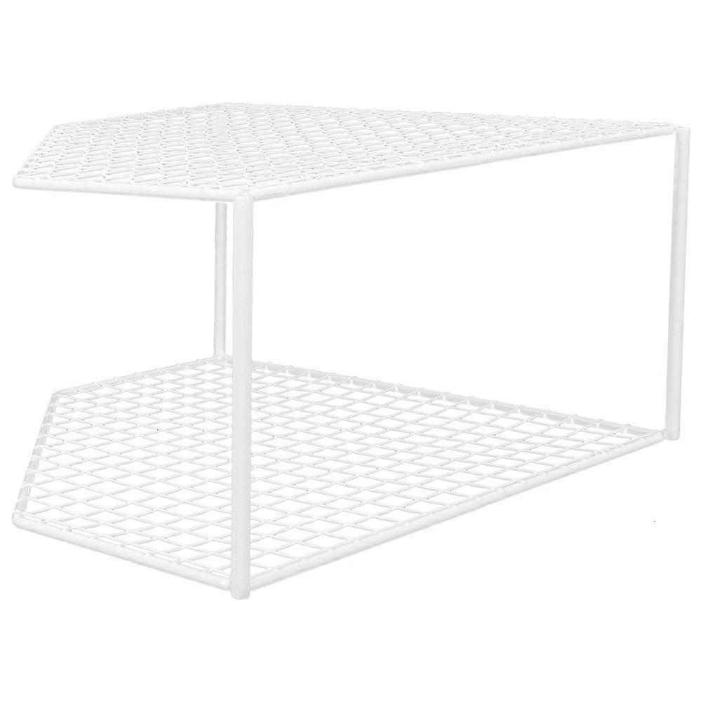 Table Top Organizer 2 Tier Corner Display Shelf Multi Function Pan Organizer