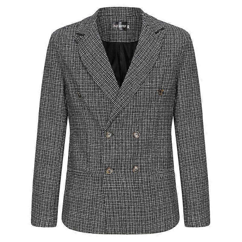 Double-breasted jacket for men Casual suit for men in large sizes