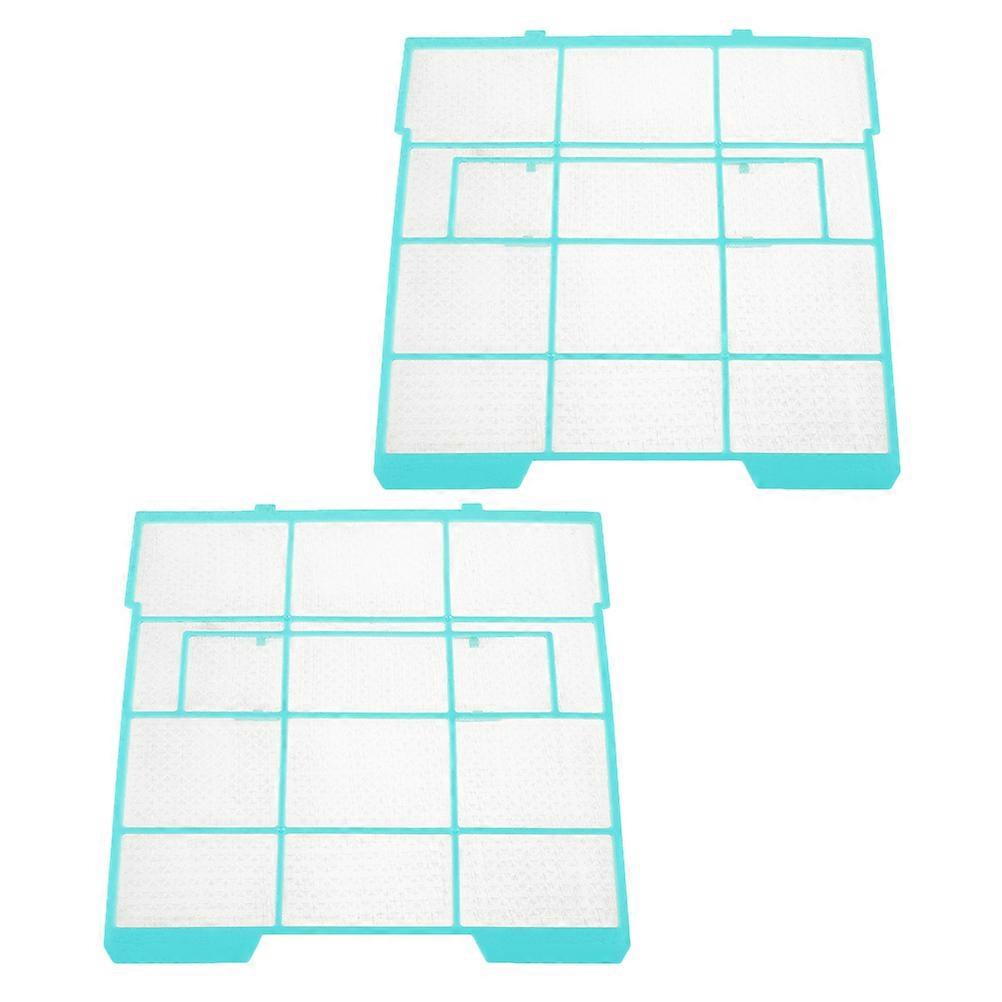 Sky-Blue Plastic Mesh Air Conditioner Filter for Indoor Use 2Pcs