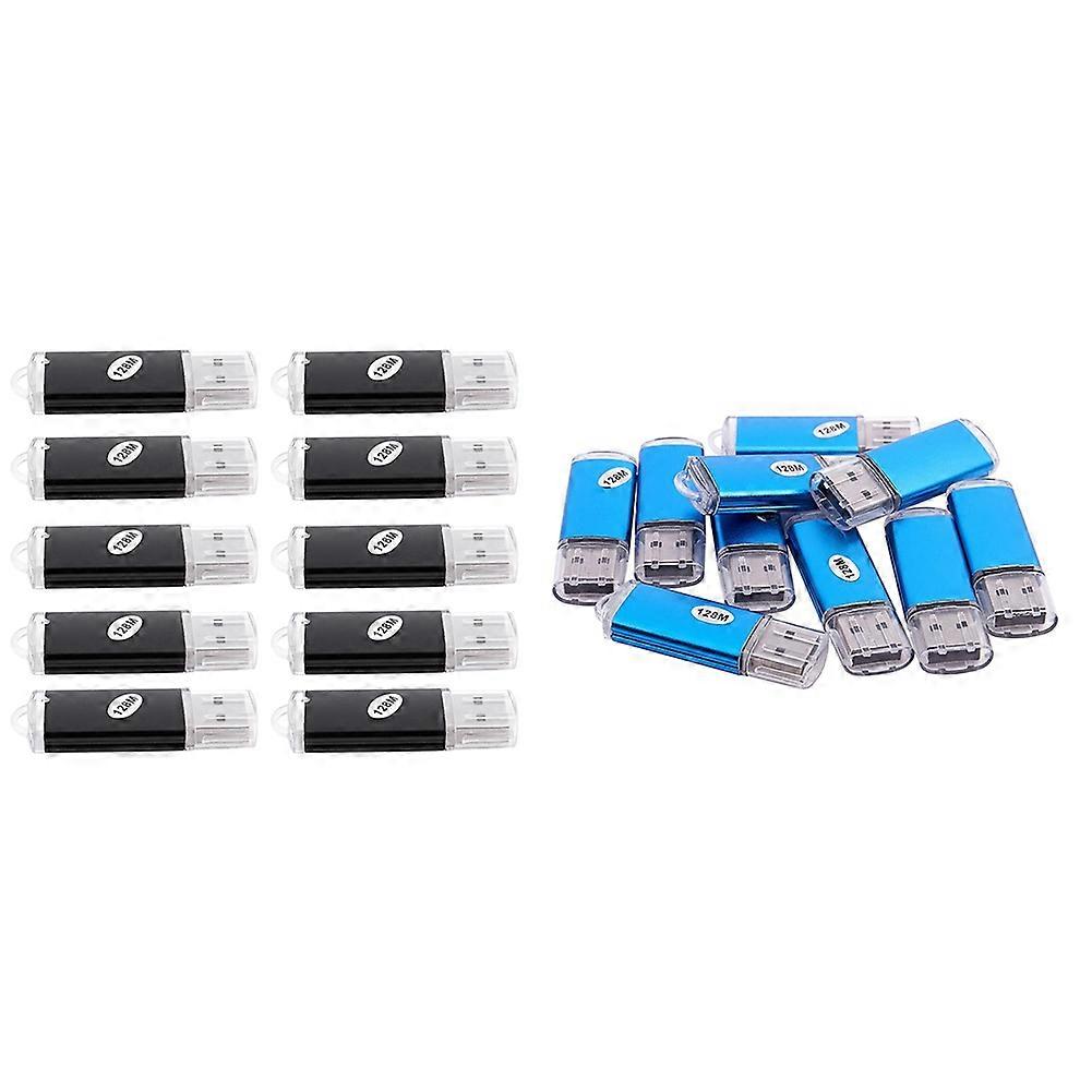20 x USB Memory 2.0 Memory Stick Flash Drive 128MB Gift Blue & Black