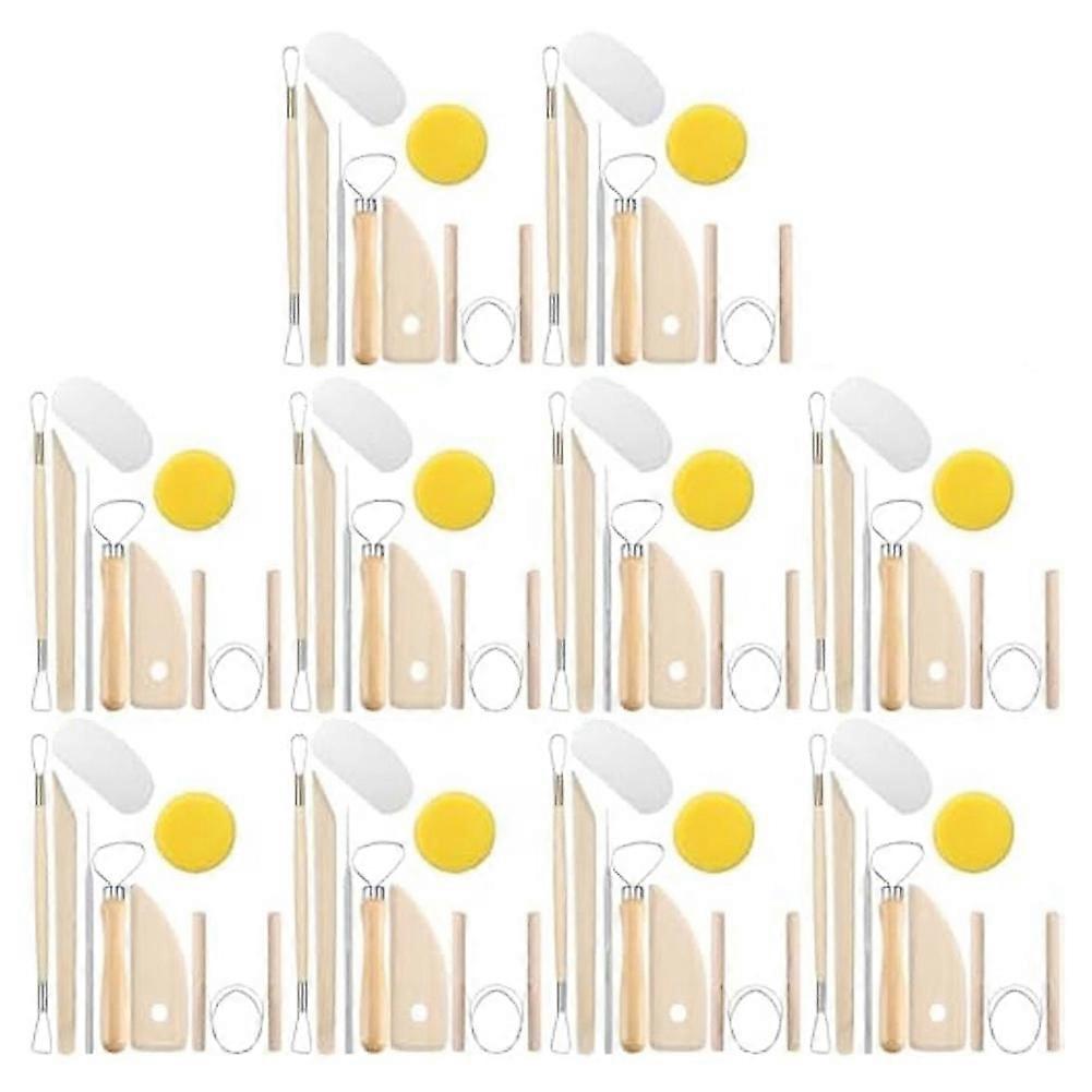 80Pcs Pottery Sculpting Clay Cleaning Tool Set for Beginners Level