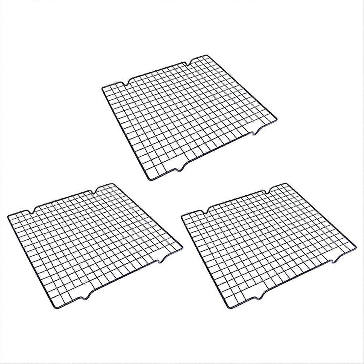 3Pcs Cake Cooling Rack,Black Carbon Steel Bread Drying Net,Net Rack B