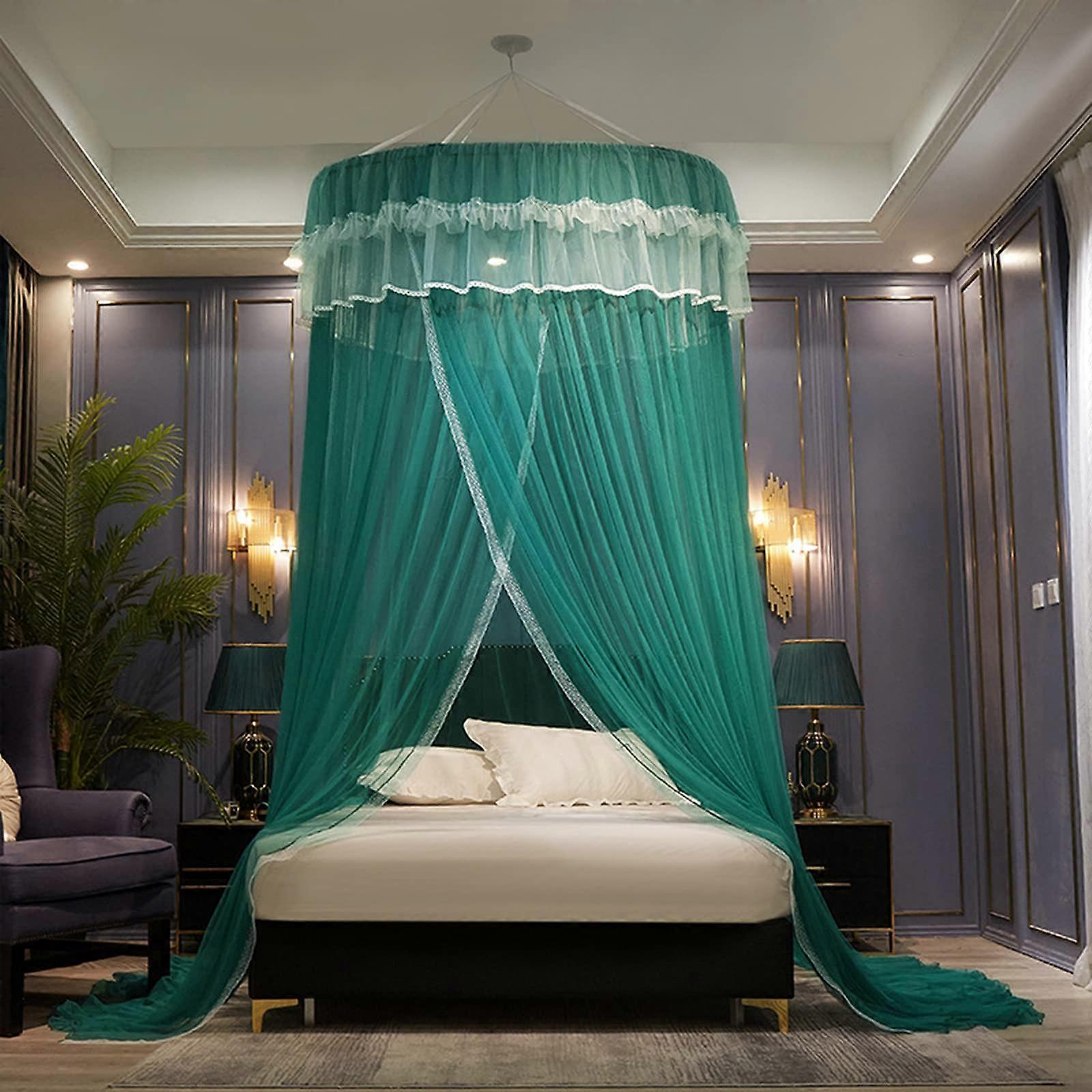 Bed Canopy Mosquito Net with Extra Large Dome, Breathable Soft Fabric, Easy Install, Green