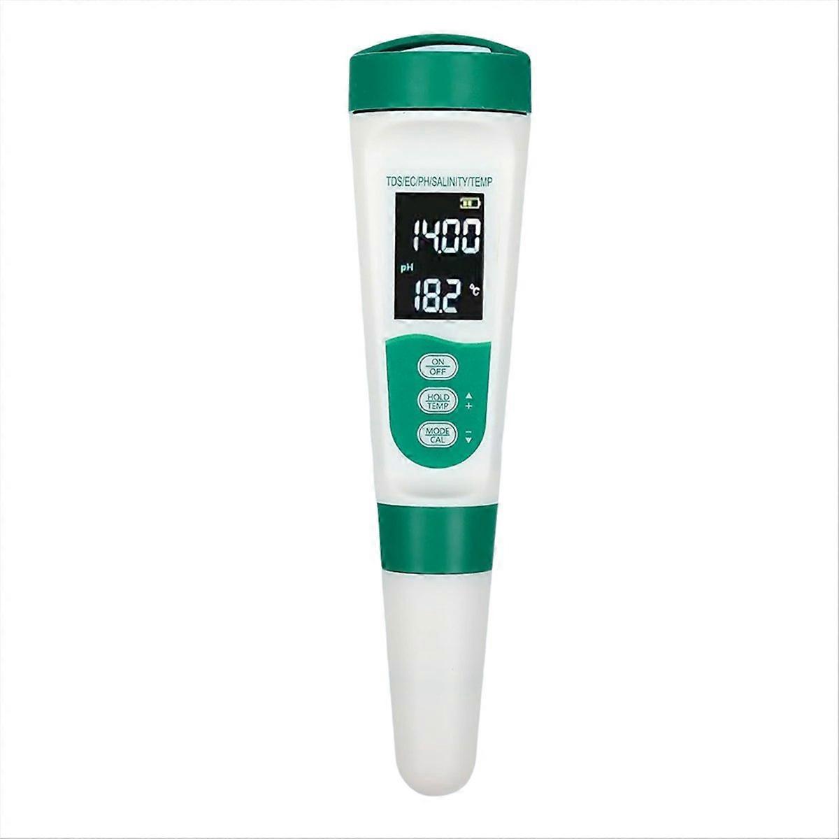 5-in-1 Digital PH Meter, Voice Water Quality Tester, PH/EC/TDS/Salinity/Temp Meter, TDS Meter for Drinking Water Pool