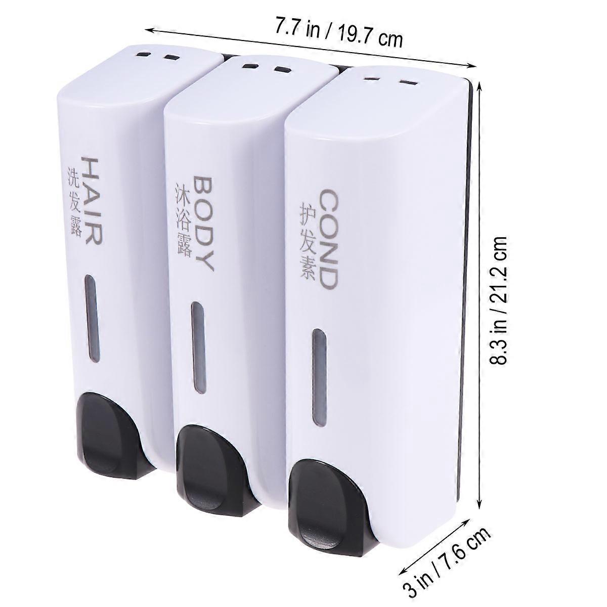 Three Chamber Dispenser Liquid Soap Dispenser for Home Use 3Pcs