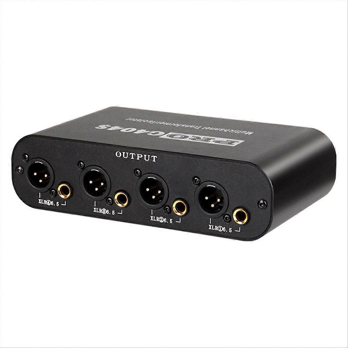 4-Channel Audio Isolator Audio Noise Reduction Filter 6.35 6.5 XLR 4 in 8 Out Multi-Channel Audio Is