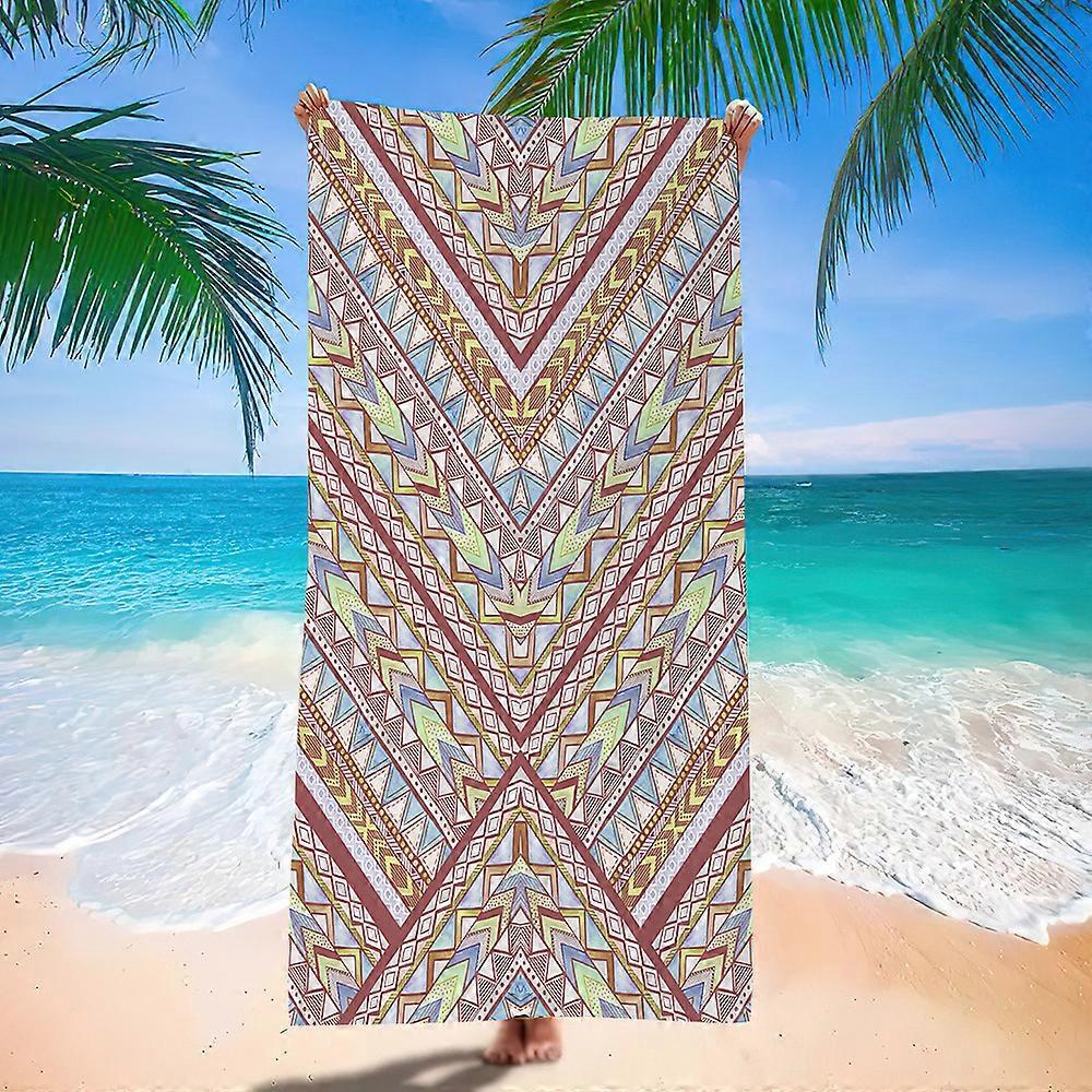 Bohemian beach towel, digitally printed quick-drying bath towel, microfiber beach towel