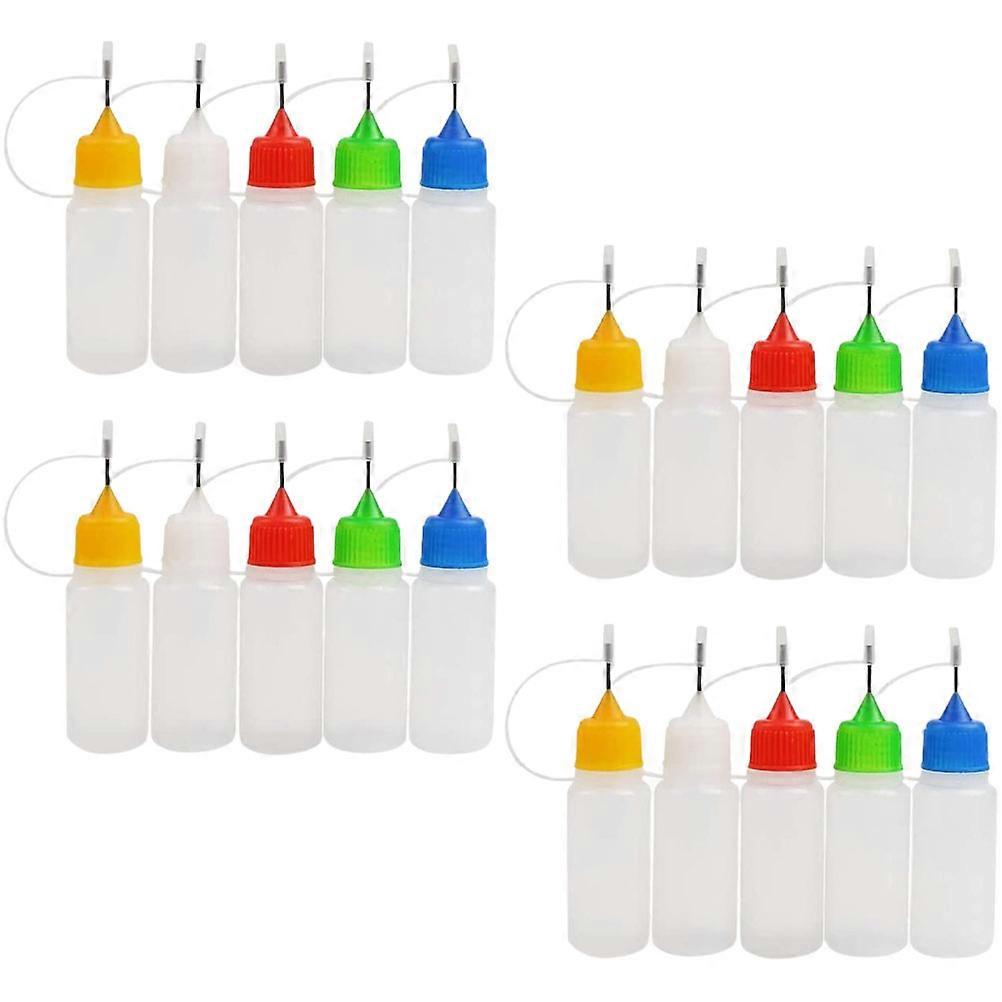 Plastic Needle Tip Applicator Bottles for Oil Use 60Pcs Set