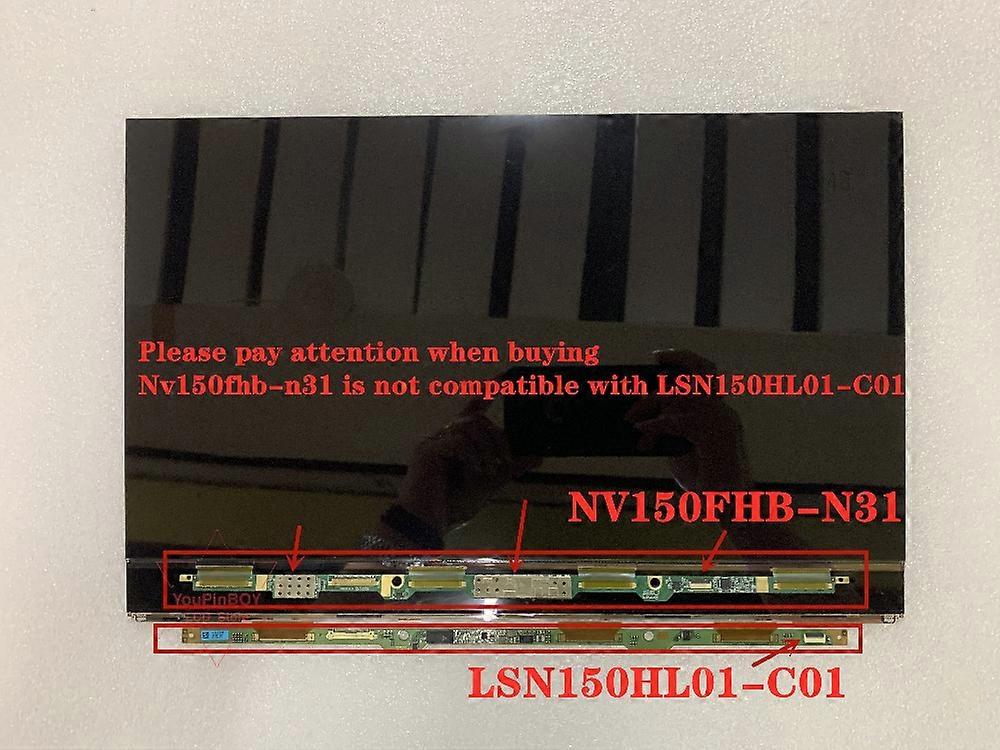 15" NV150FHB-N31 LSN150HL01-C01 Screen For Samsung Notebook NP900X5L NP900X5N Display Panel LED LCD Display glass Fully Tested
