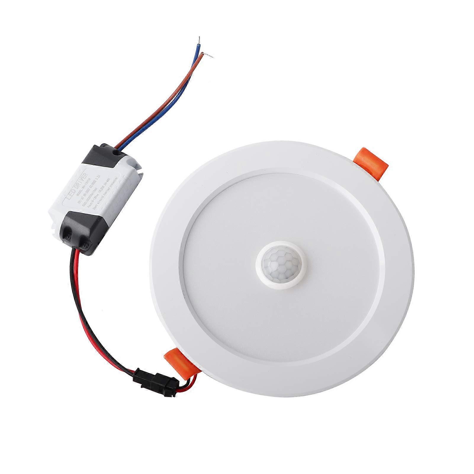 Motion Sensor Ceiling Light 12W LED Flush Mount, Smart Energy Saving Downlight for Hallway Stairway