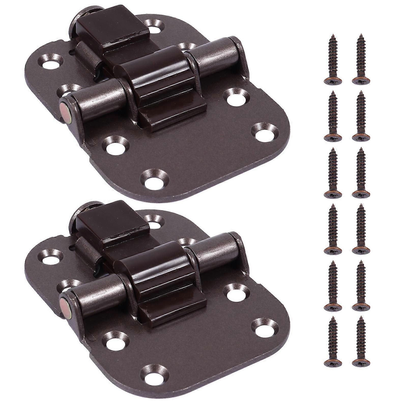 Folding Hinges 2Pcs Spring Hinges Silver Steel Replacement For Damaged Hinges 2.8X2.1X0.4In