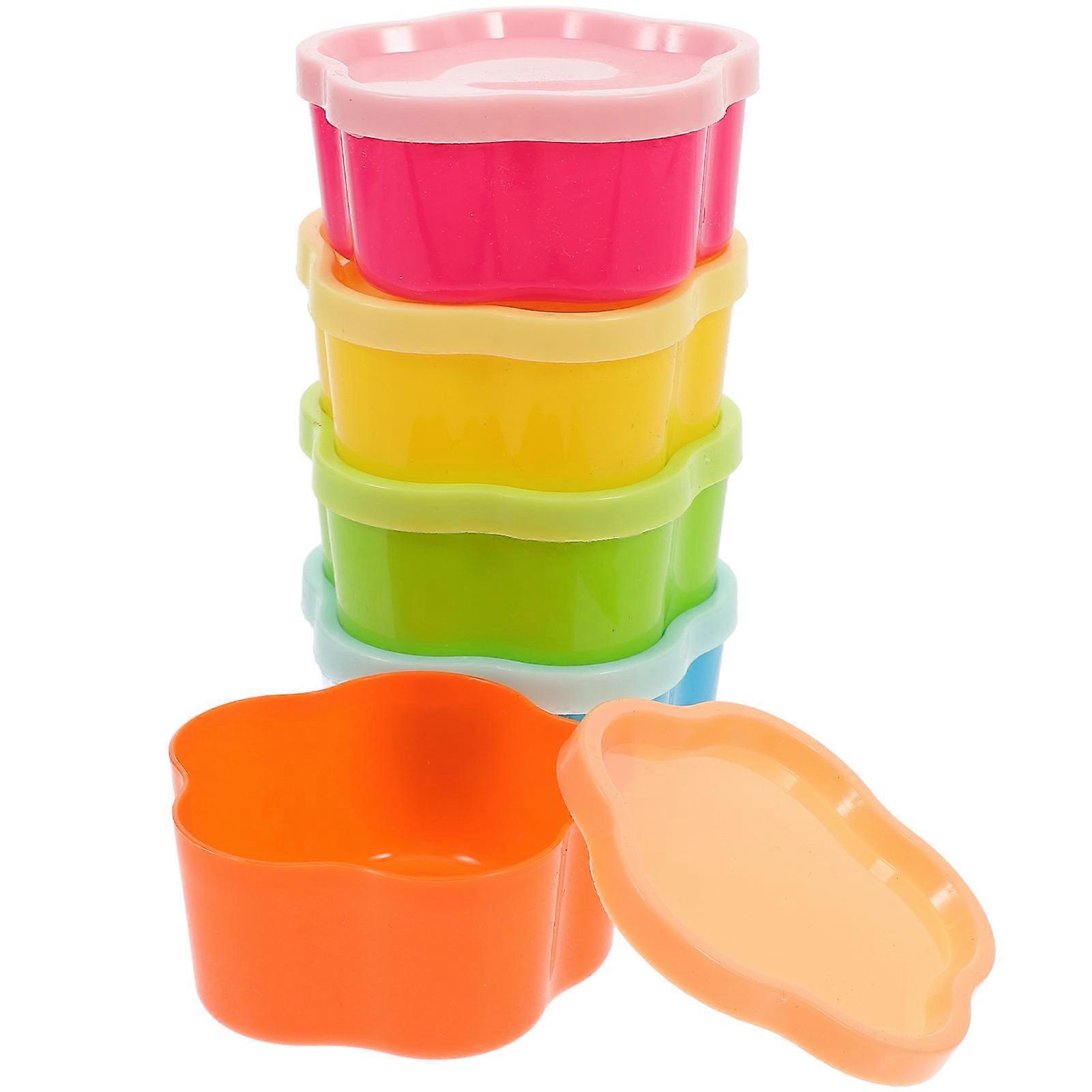 Plastic Sauce Dipping Cups for Storage Use 5Pcs Reusable Containers